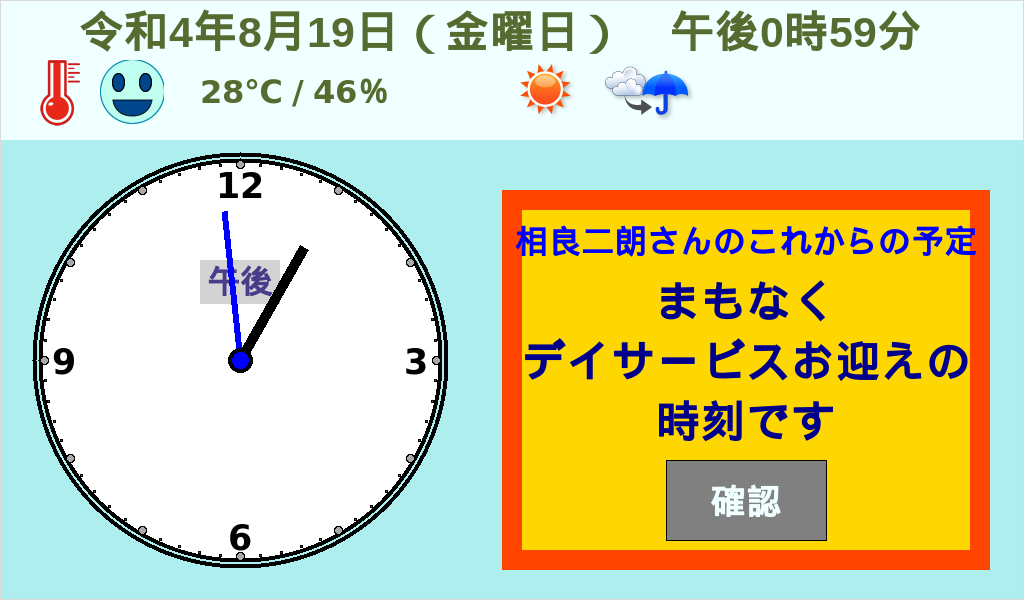 画面表示の例